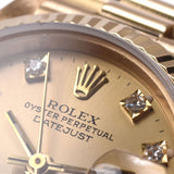 ROLEX Rolex: Dytojast 10P Diamond: 69178G Ladies: YG wristwatch, automatic winding champagne, Class A, used in silver.