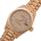 ROLEX Rolex: Dytojast 10P Diamond: 69178G Ladies: YG wristwatch, automatic winding champagne, Class A, used in silver.