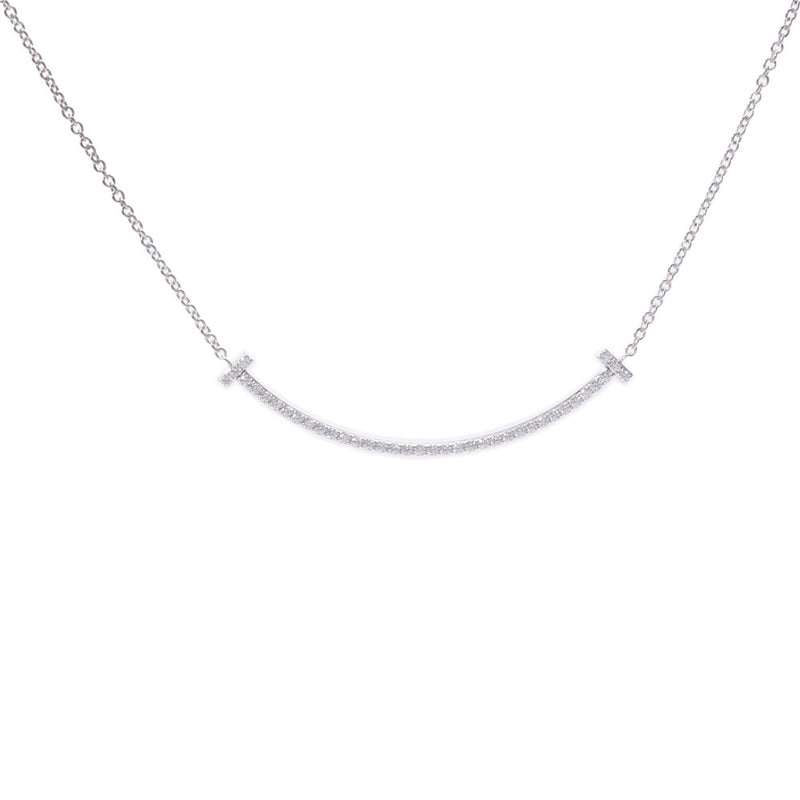 Tiffany & CO. Tiffany T Smile Women's K18WG / Diamond Necklace A-Rank Used Silgrin