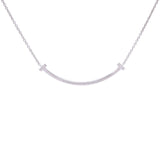 Tiffany & CO. Tiffany T Smile Women's K18WG / Diamond Necklace A-Rank Used Silgrin