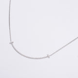 Tiffany & CO. Tiffany T Smile Women's K18WG / Diamond Necklace A-Rank Used Silgrin