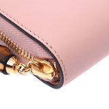 GUCCI Gucci Nim Fair Round Fastener Wallet Bamboo Pink Gold Bracket 453158 Ladies Ladies Length Purse New Sanko