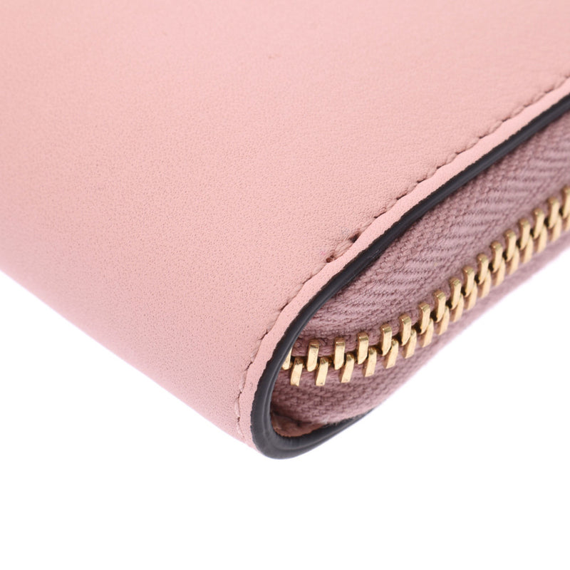 GUCCI Gucci Nim Fair Round Fastener Wallet Bamboo Pink Gold Bracket 453158 Ladies Ladies Length Purse New Sanko