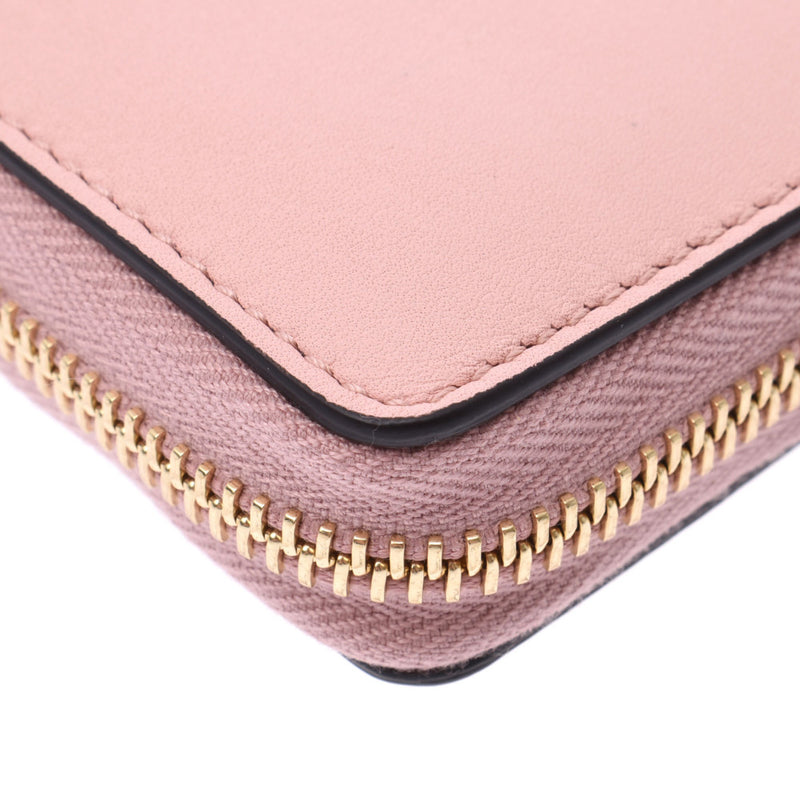 GUCCI Gucci Nim Fair Round Fastener Wallet Bamboo Pink Gold Bracket 453158 Ladies Ladies Length Purse New Sanko