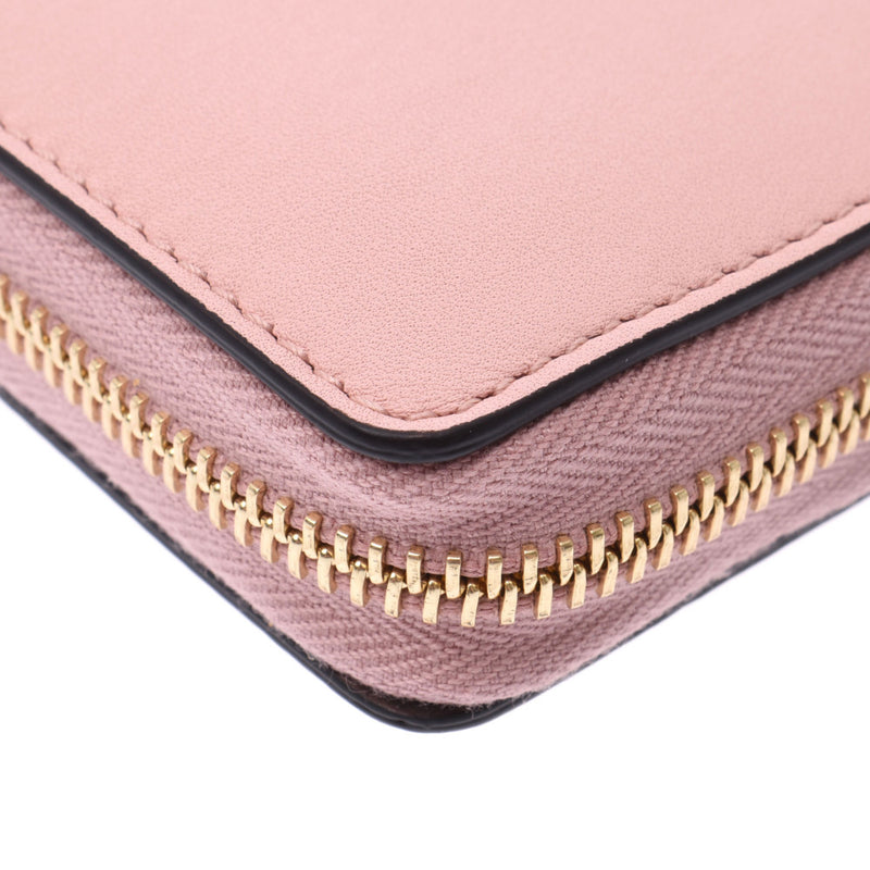 GUCCI Gucci Nim Fair Round Fastener Wallet Bamboo Pink Gold Bracket 453158 Ladies Ladies Length Purse New Sanko