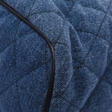 普拉达普拉达背包绗缝刺绣蓝色/黑色1bz677男女皆宜牛仔/皮革披肩日包A级二手水池