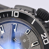 ZENITH Zenith, the Primelo, the Stratos Spindrift 75.2060.4061, or 21.R573 Men' s SS (DLC processing) /the rubber wristwatch black-and-white black, black, A-rank, used silver storehouse.
