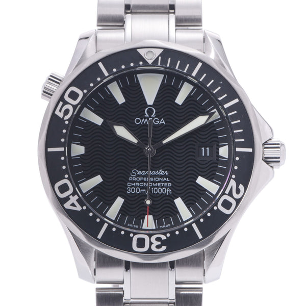 Omega Omega Seamaster Professional 300 2254.50 Men's SS Watch Automatic Wound Black Table A-Rank Used Silgrin
