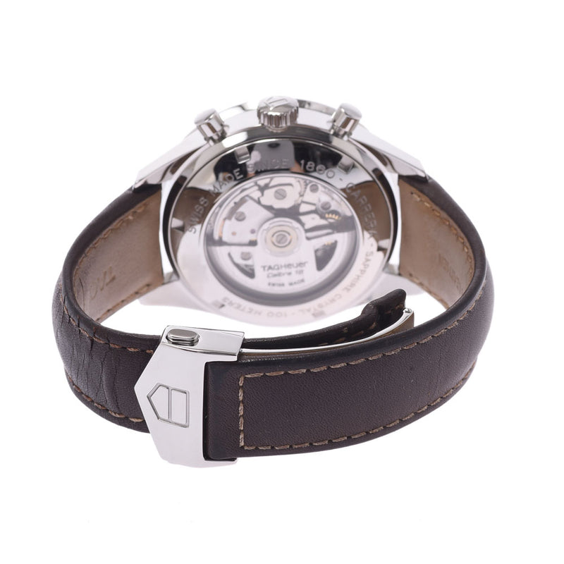 Tag Heuer Tag Heuer Carrera Back Skin CV2013.3 Men's SS / Leather Watch Automatic Current Brown Diagram AB Rank Used Silgrin