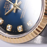 ROLEX劳力士豪华10P钻石79173G女士们SS/YG手表自动卷蓝色渐变表盘A等级二手银藏
