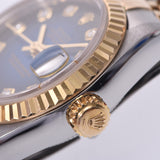 Lax Rolex date just 10p diamond 79173g g Ladies SS / YG watch automatic winding blue gradation dial a