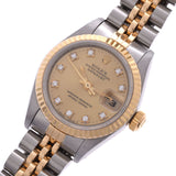 ROLEX Rolex Datejust 10P Diamond 69173G Ladies YG/SS Watch Automatic Winding Champagne Dial A Rank Used Ginzo