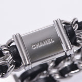 CHANEL シャネル プルミエール サイズM レディース SS/革 腕時計 クオーツ 黒文字盤 ABランク 中古 銀蔵