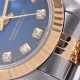 ROLEX Rolex Day Just 10P Diamond 69173G Women's YG / SS Watch Automatic Wound Blue Gradation Dial A Rank Used Sink