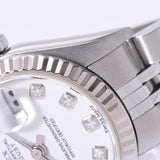 ROLEX Rolex Day Just 10P Diamond 79174G Women's SS / WG Watch Automatic Wound White Flight A-Rank Used Silgrin