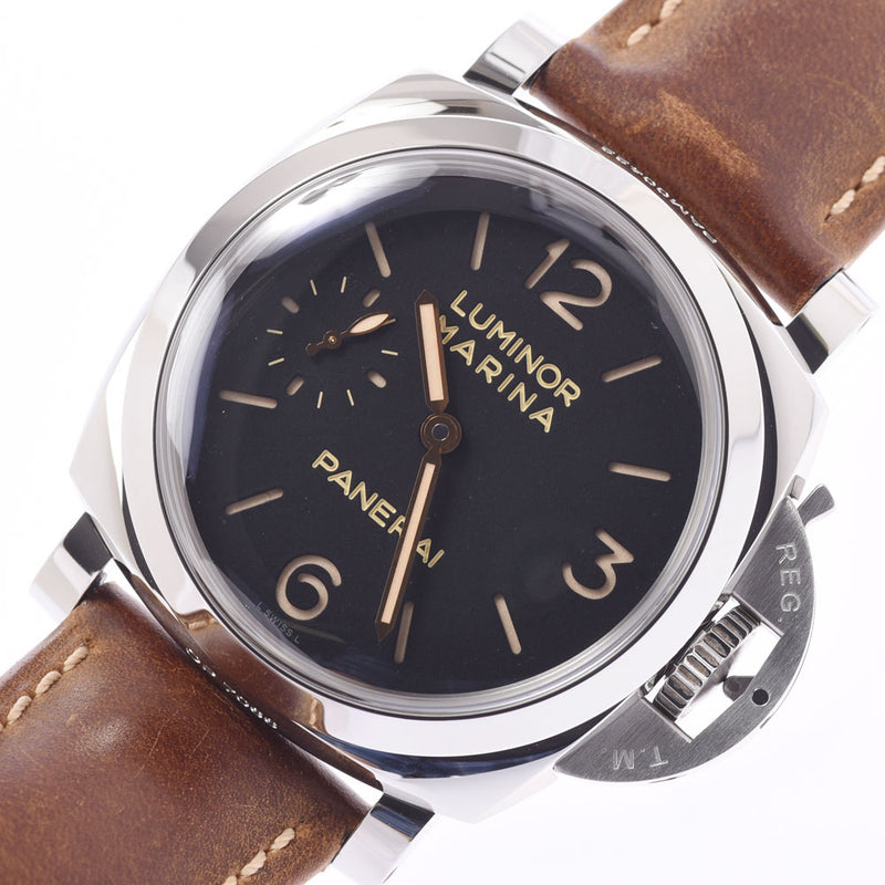 Officine Panerai Officeene Panerai Luminor Marina 1950 3days实现PAM00422男士SS /皮革手表手工滚黑桌A  - 级载水池