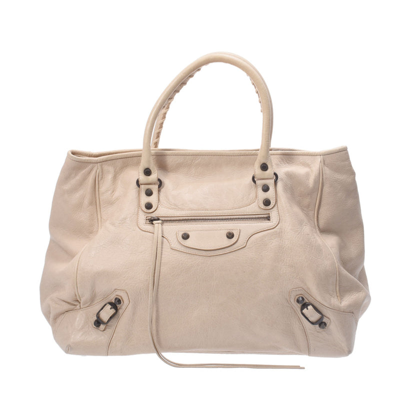 Balenciaga Valenciaga The Sunday Beige Women's Calaf Handbag B Rank Used Silgrin