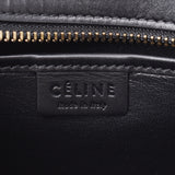 Celine Celine行李箱纳米孔三潜孔2way包黑色/灰色/蓝色女士的Caul / Sweder手袋未使用的Silgrin