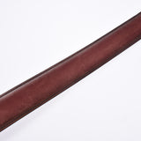 Berluti Berlutty 95cm Rouge Silver Fixtail Men's Leather Belt AB Rank Used Sinkjo