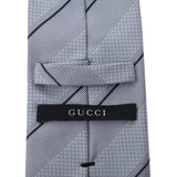 Gucci Gucci冰蓝色男士丝绸100％领带新Sanko