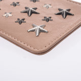 Jimmy Choo Jimmy Choo Key ring with coin purse Star Studs Pink Beige Unisex Calf Coin Case AB Rank Used Silgrin