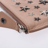 Jimmy Choo Jimmy Choo Key ring with coin purse Star Studs Pink Beige Unisex Calf Coin Case AB Rank Used Silgrin