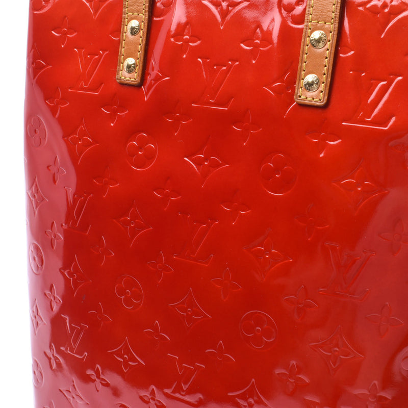 Louis Vuitton Louis Vuitton Verni Lead MM Tote Bag Rouge M91086 Women's Monogram Verni Handbag B Rank Used Sinkjo