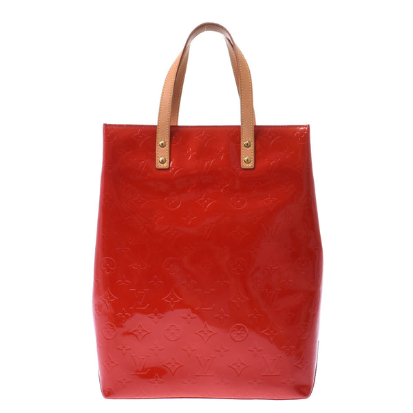 Louis Vuitton Louis Vuitton Verni Lead MM Tote Bag Rouge M91086 Women's Monogram Verni Handbags AB Rank Used Silgrin