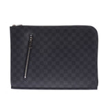路易威登路易威登Damier Graphit Polt Documan Black N48247男士Dumier Graphit Canvas离合器袋AB排名使用Silgrin