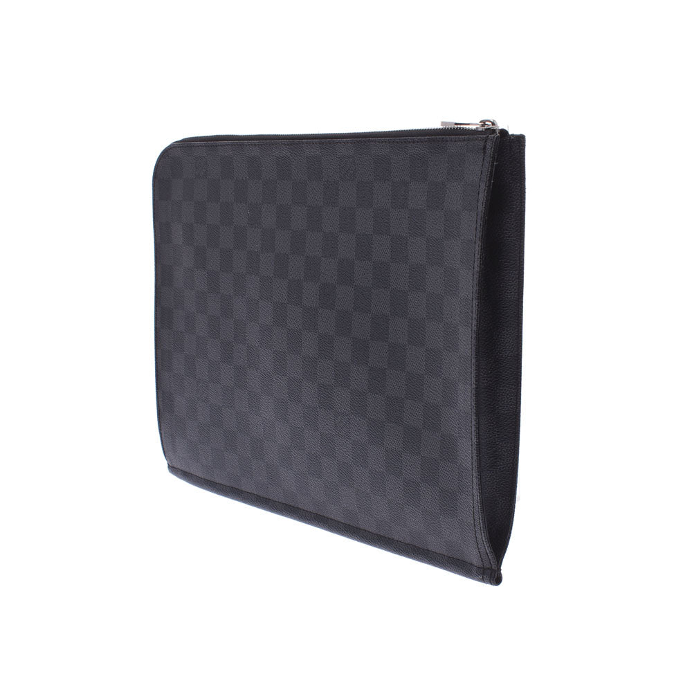 ルイ・ヴィトン LOUIS VUITTON ポッシュ ドキュマン ダミエグラフィット セカンドバッグ クラッチバッグ バッグ PVCコーティングキャンバス メンズ ブラック系 N48247 【中古】 ルイヴィトングラフィット ポッシュドキュマン 14137 黒 メンズ ダミエ