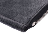 路易威登路易威登Damier Graphit Polt Documan Black N48247男士Dumier Graphit Canvas离合器袋AB排名使用Silgrin