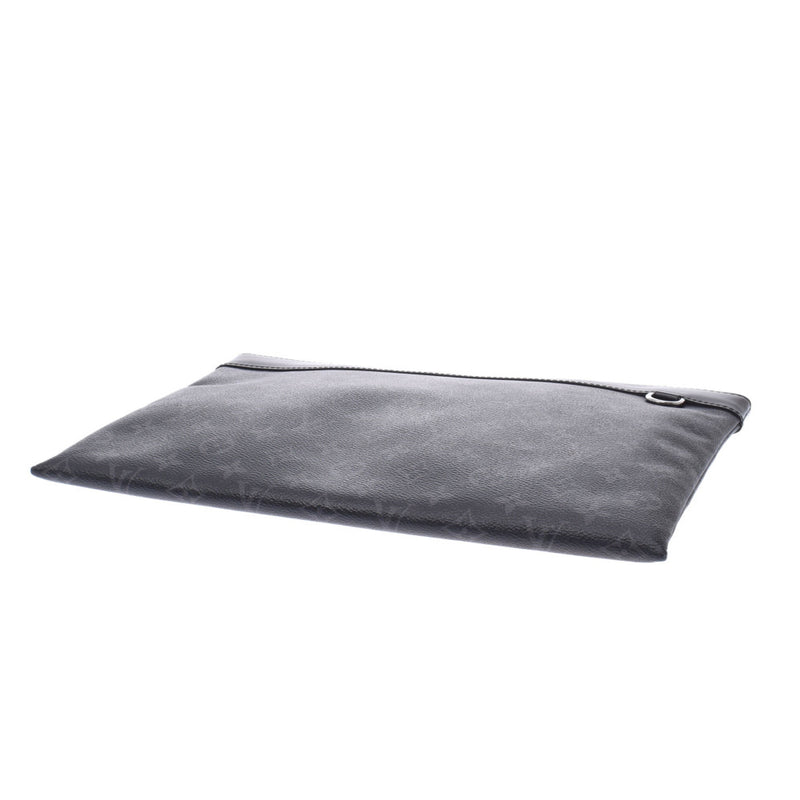 Louis Vuitton Louis Vuitton Monogram Exclipse Pochette Discovery Black M62291 Men's Monogram Eclipse Canvas Clutch Bags AB Rank Used Silgrin