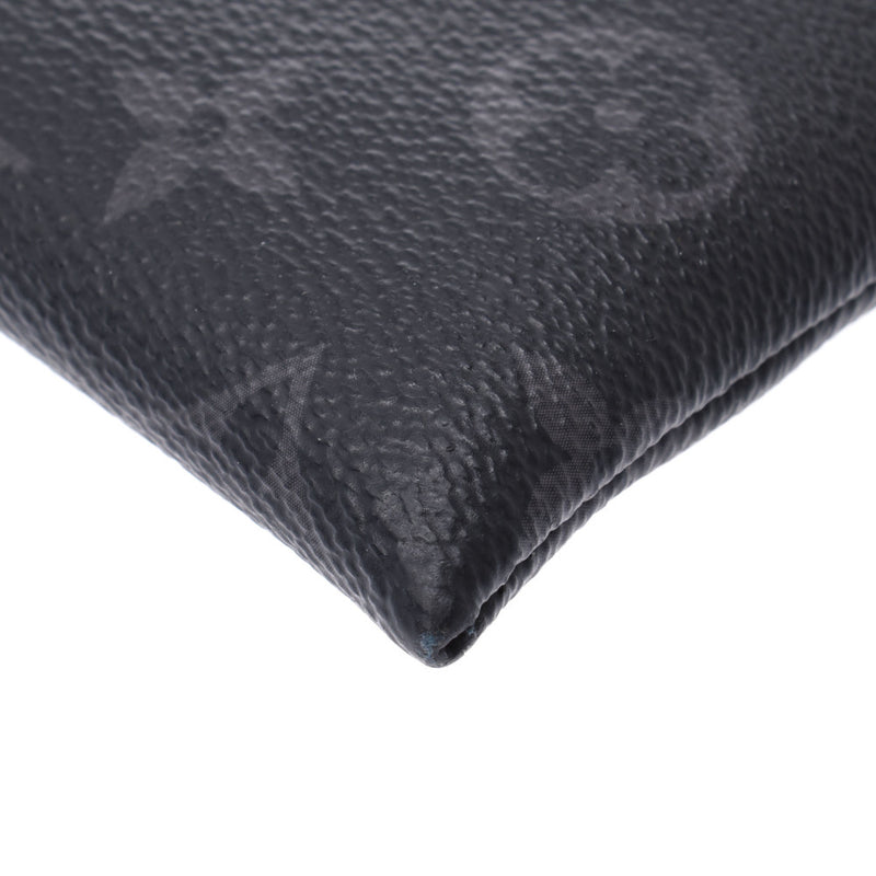 Louis Vuitton Louis Vuitton Monogram Exclipse Pochette Discovery Black M62291 Men's Monogram Eclipse Canvas Clutch Bags AB Rank Used Silgrin