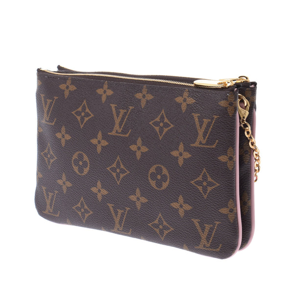 Louis Vuitton Louis Vuitton Monogram Pochette Double Zip Christmas Limited Brown M69744 Ladies Monogram Canvas Shoulder Bag Unused Silgrin