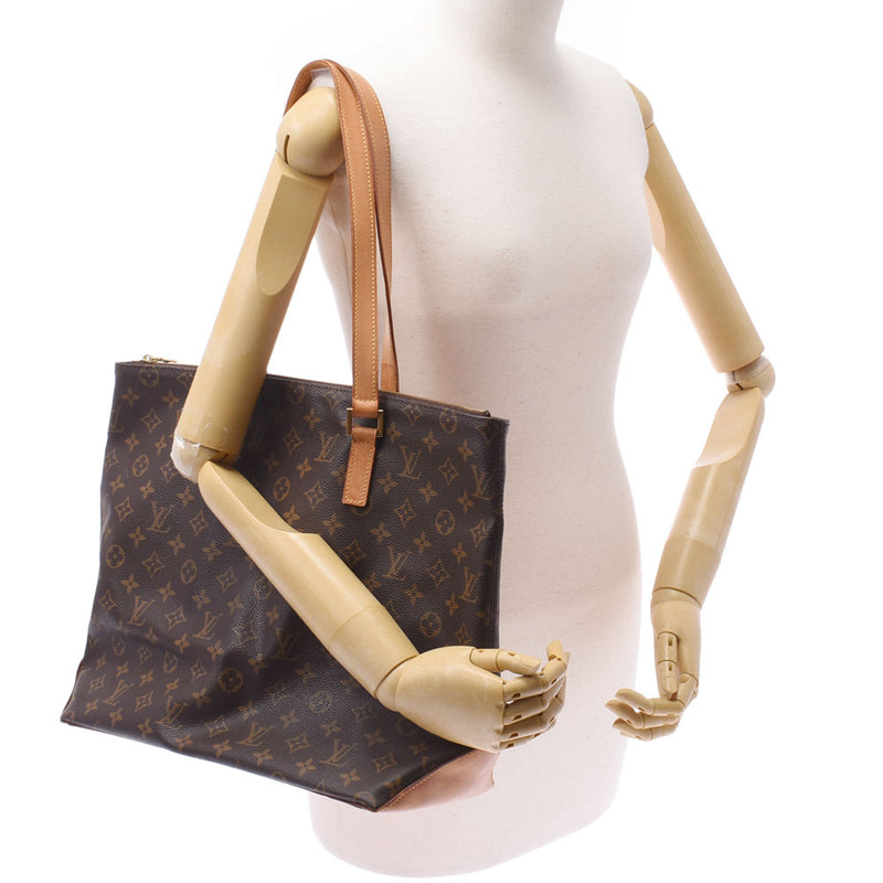 LOUIS VUITTON ルイヴィトン モノグラム カバ・メゾ トートバッグ ブラウン M51151 ユニセックス モノグラムキャンバス ハンドバッグ Bランク 中古 銀蔵