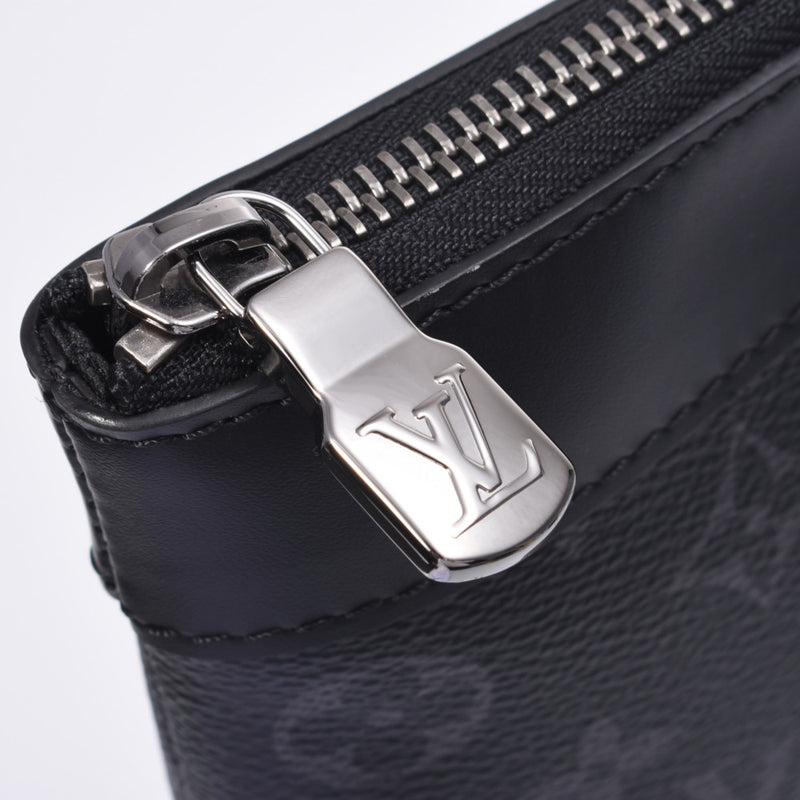 Louis Vuitton Louis Vuitton Monogram Eclipse Pochette Discovery Black / Grey M62291 Mon's Monogram Eclipse Cambus离合器包新的Sanko