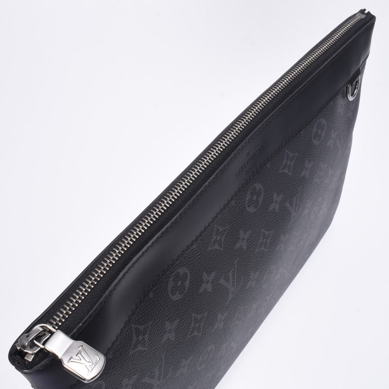 Louis Vuitton Louis Vuitton Monogram Eclipse Pochette Discovery Black / Grey M62291 Mon's Monogram Eclipse Cambus离合器包新的Sanko