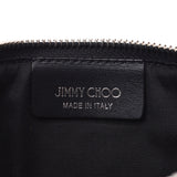 Jimmy Choo Jimmy Choo Hand Poach Study Black Silver Bracket Men's Curf Clutch Bag A Rank Used Silgrin