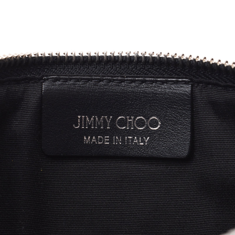 Jimmy Choo Jimmy Choo Hand Poach Study Black Silver Bracket Men's Curf Clutch Bag A Rank Used Silgrin