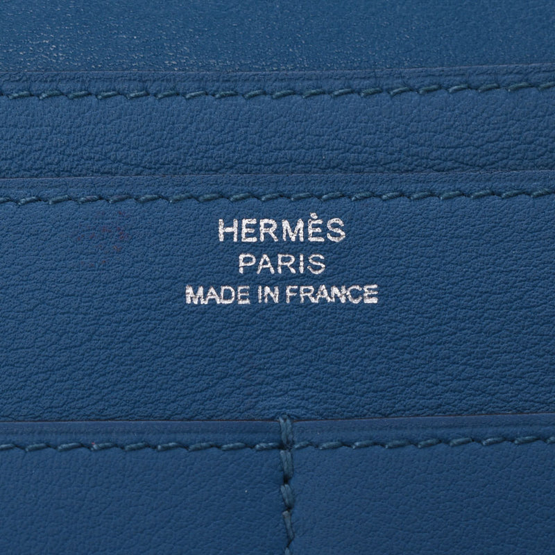 Hermes Hermes Digon GM Cobalt Silver Bracket T雕刻（2015年左右）UniSEX Swift Long Wallet AB排名使用水池