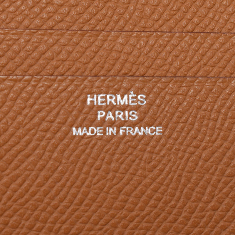 Hermes Hermes Beacrombo Silver Double-sided Wallet Gold Silver Fittings □ L-engraving (around 2008) Unisex Voepson Two-folded wallet B rank used sinkjo