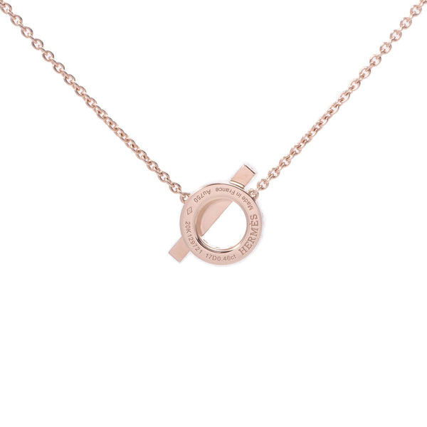 Hermes Hermes Finees Diamond 0.46ct Ladies K18PG Necklace A Rank Used Silgrin