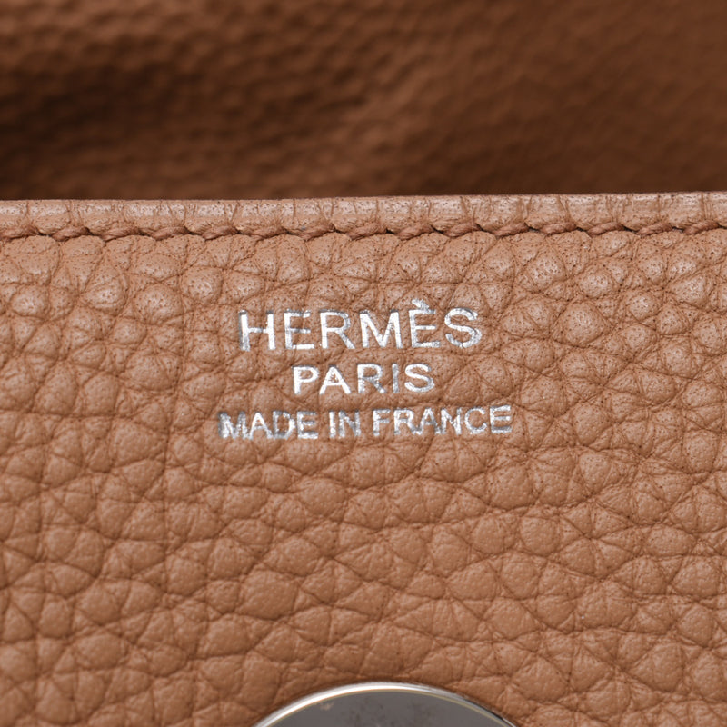 Hermes Hermes Lindy 30 2way袋塔巴卡骆驼银色支架□L手柄（2008年左右）女士Triyo Clemance Handbag Ab排名使用Silgrin