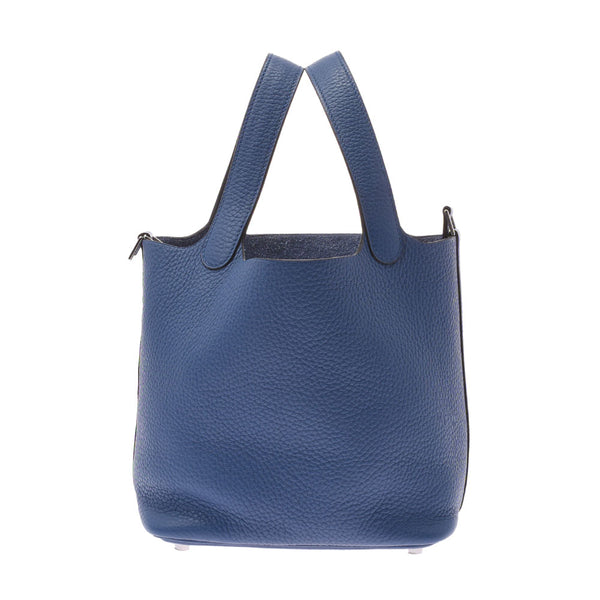 超美品 HERMES ピコタンロックMM ブルーアガットX刻印 エルメス