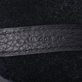 Hermes Hermes Picon Lock MM黑色银色支架Z刻（2021左右）女式三重钢铁手提包新的银杏