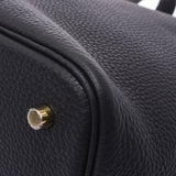 Hermes Hermes Picon Lock MM黑金支架Z刻（2021左右）女士Triyo Clemance手提包新水池