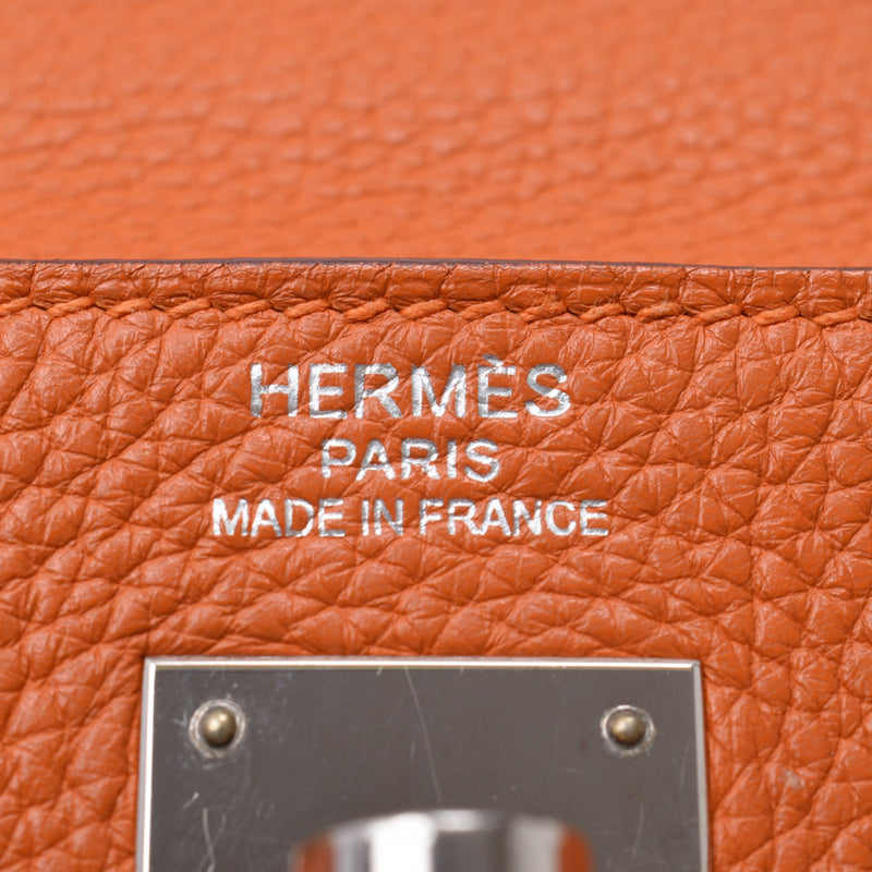 Hermes Hermes Kelly 35 Intelliked 2way Bag Orange Silver Flocky□Q立即（2013年左右）UniSEX Triyo克莱默手提包B排名使用水池
