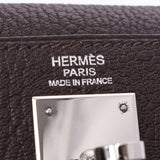 HERMES エルメス ケリー32 内縫い ダークブラウン シルバー金具 □J刻印(2006年頃) レディース コロマンデル ハンドバッグ Aランク 中古 銀蔵