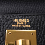 Hermes Ermes Kelly 32代替缝制2way包黑金支架○Y印记（1995年左右）女士Ardennes手提包一排等级