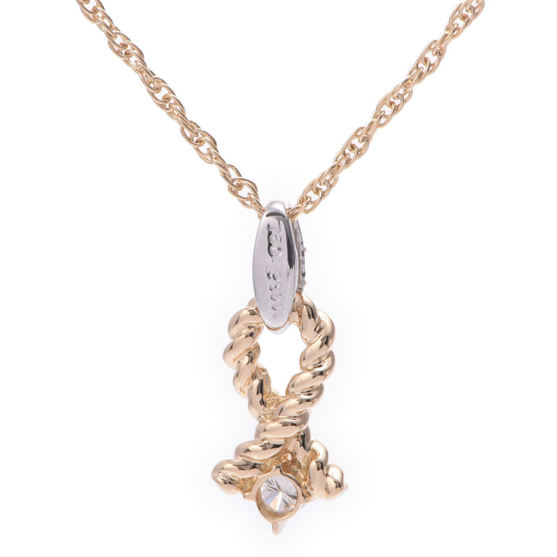 Celine Celine ladies PT900 / k18yg / diamond necklace